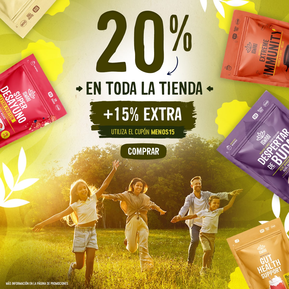 20% + 15% (cupón MENOS15)